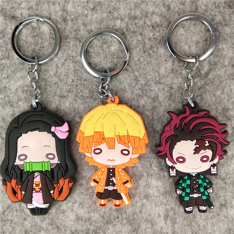 

Брелок для ключей из ПВХ, рассекающий демонов, персонаж, модель аниме, двухмерная фигурка, подвеска на сумку, автомобильный брелок, аксессуа...