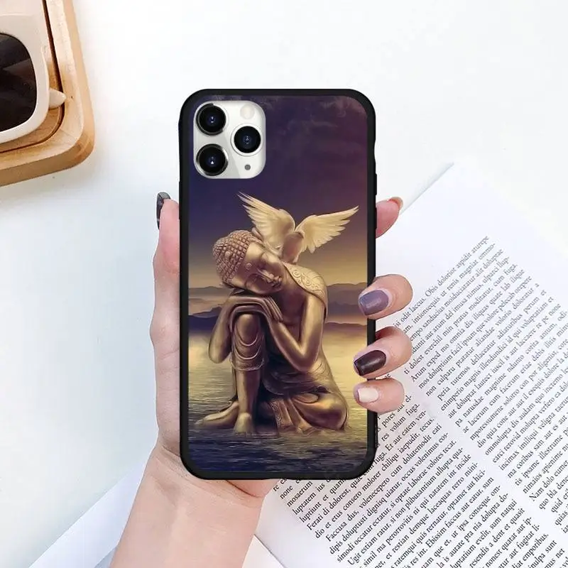 

Gautama Buddha statue Phone Case for iPhone 11 12 pro XS MAX 8 7 6 6S Plus X 5S SE 2020 XR Luxury brand shell funda coque