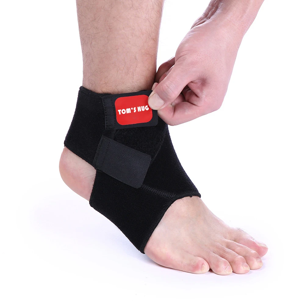 

1 Pair Pressurizable Ankle Warm Support Brace Tom's Hug Brand Sport Bicycle Gym Anti Sprained Ankles Protect Nursing Care Black