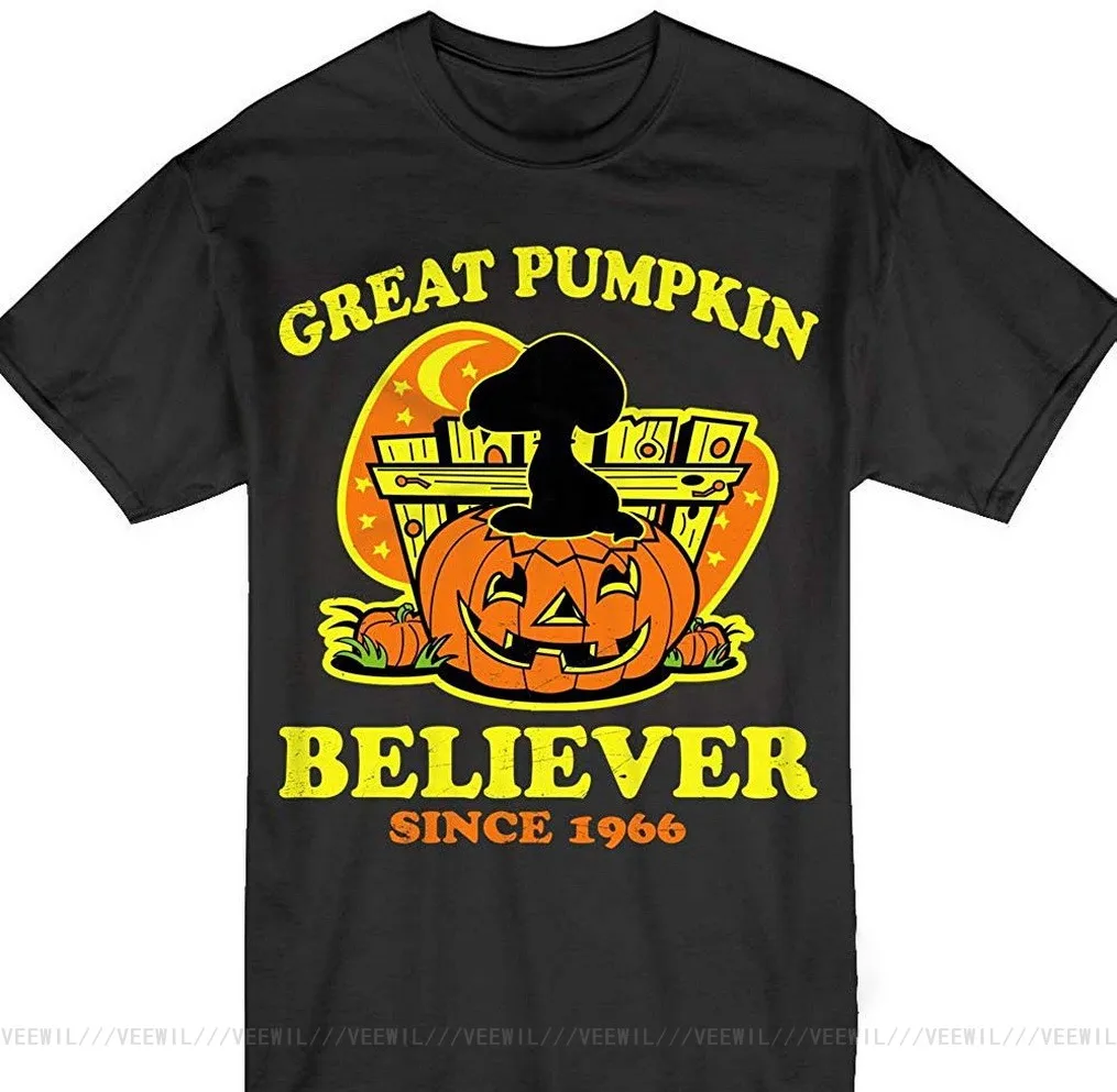 

Great Pumpkin Believer Since 1966 Halloween Beagle Dog Jack O Tshirt Cool Tops O Neck TEE Shirt