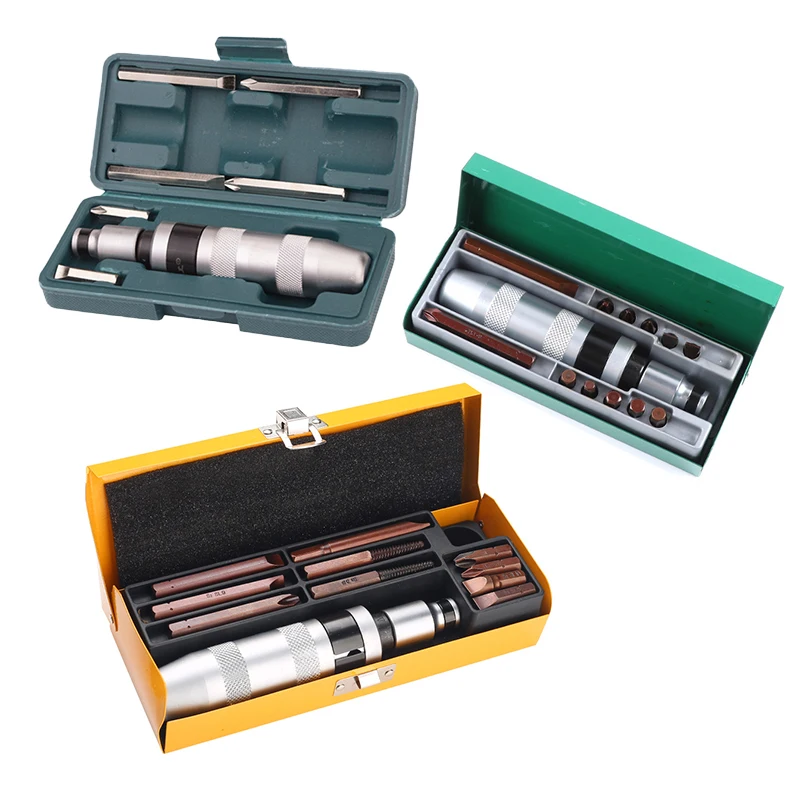 

7/13PCS Manual Reversible Impact Screwdriver Set Multifunctional Screw Extractor Impact Screwdriver Chisel Bit Hand Tools
