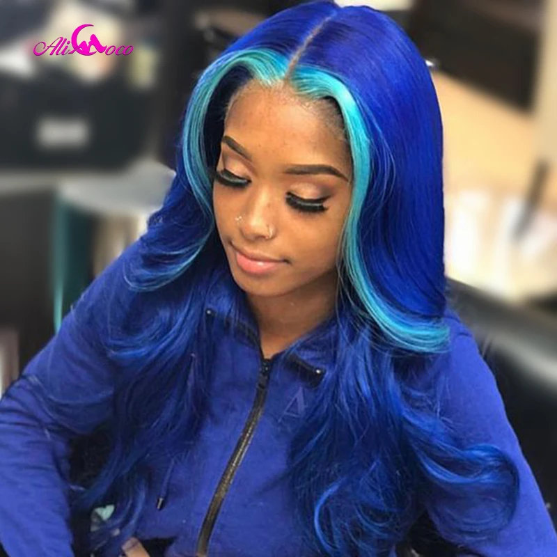 Али Коко блонд высокий светильник s человеческие волосы парик бразильский Реми