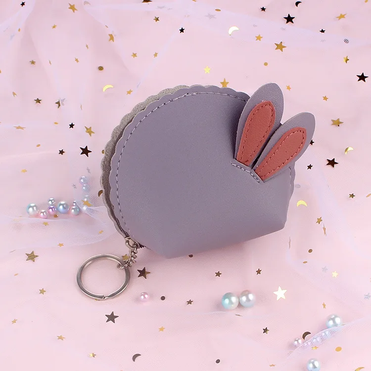 

2020 Rabbit Cartoon Bag Fashion Girl Boy Coin Purses Keychain Creative Handbag Contracted Student Card Keychain Child Best Gift