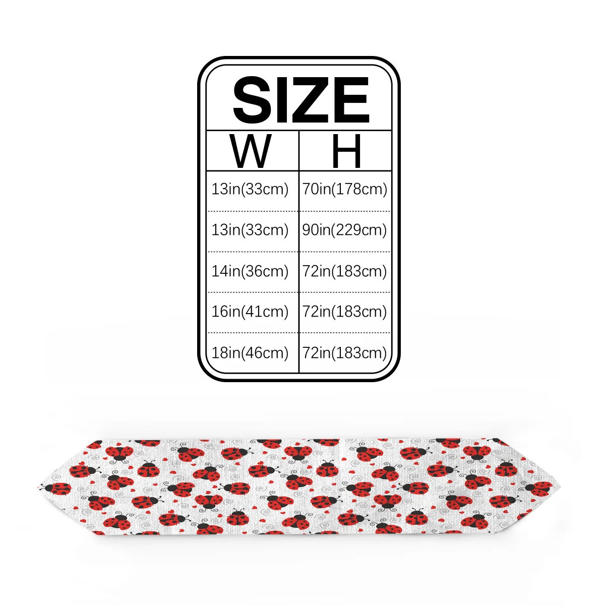 Красная божья коровка белый фон настольная дорожка современная столовая