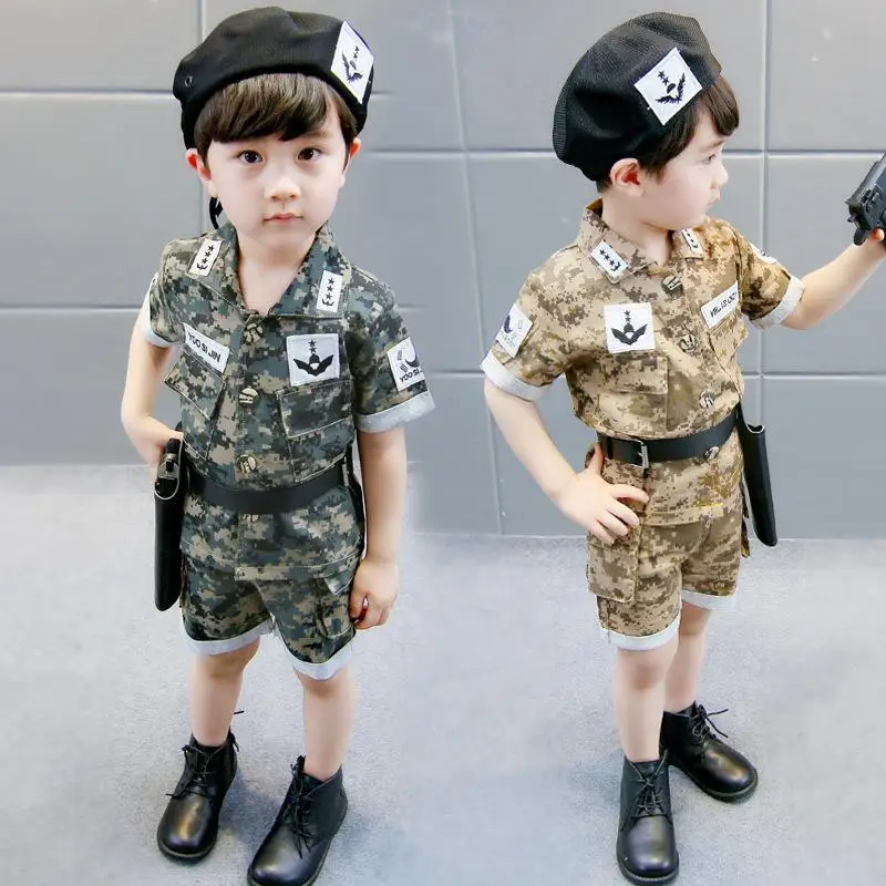 Детский классический Камуфляжный костюм тренировочные костюмы в стиле милитари