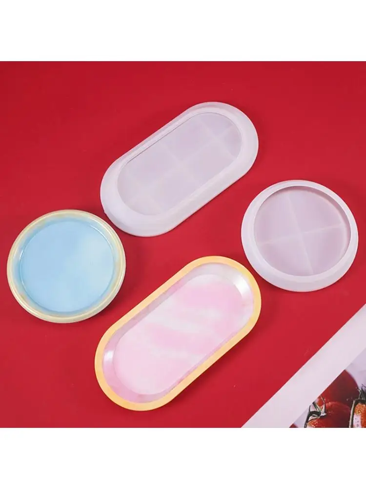 

Crystal Epoxy Resin Mold Storage Box Jewelry Tray Plate Casting Silicone Mould B36D