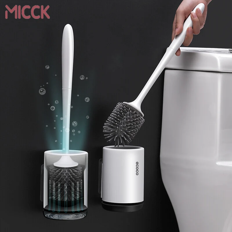 MICCK TPR силиконовая щетка для унитаза, мягкая резиновая насадка, настенный держатель для ванной комнаты, Щетка Для Чистки унитаза, набор аксессуаров для ванной комнаты