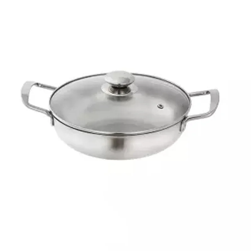 Soup Pot Stainless Steel Thickening Force Household Dry Frying Pan Small Hot Mini Noodle Kitchen | Дом и сад
