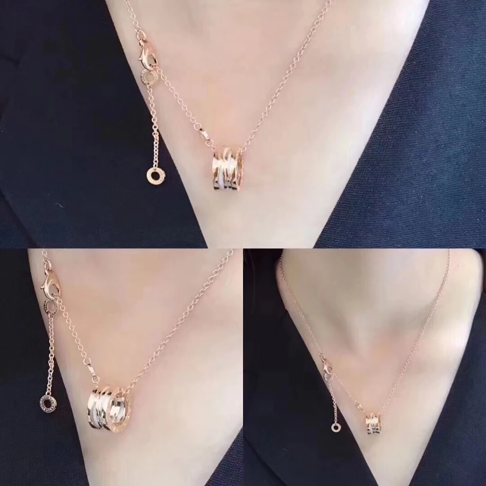 

RetroSen s925 Sterling Silver Necklace Hollow Ceramic Shape Clavicular Chain Decoration Fashion Jewelry For Womens