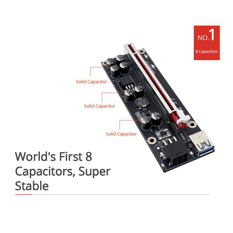 10 шт райзер карта ver009s plus pci express 1x до 16x ка