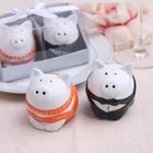 Керамические шейкеры для соли и перца, 1 комплект, свадебные сувениры, кухонные принадлежности, горшок для приправ в подарочной коробке