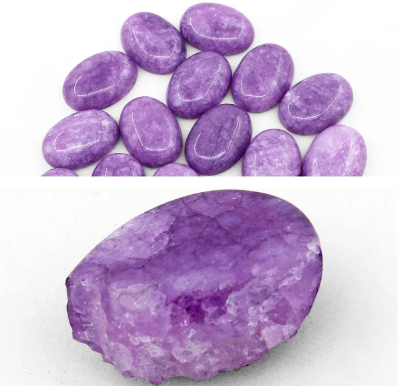 Большой овальный Природный камень фиолетовый серьги для Для женщин Винтаж