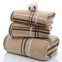 pure cotton striped towel for adults household bathroom towels men women wash face towel quick drying soft high absorption