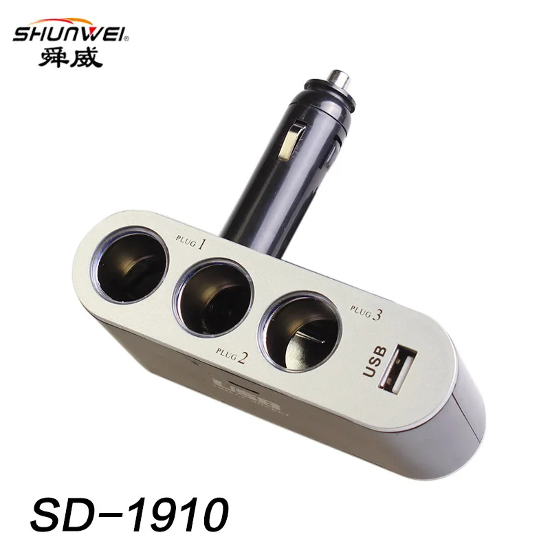 Shunwei автомобиль с USB одна точка три прикуривателя гнездо SD1910|Все для уборки| |