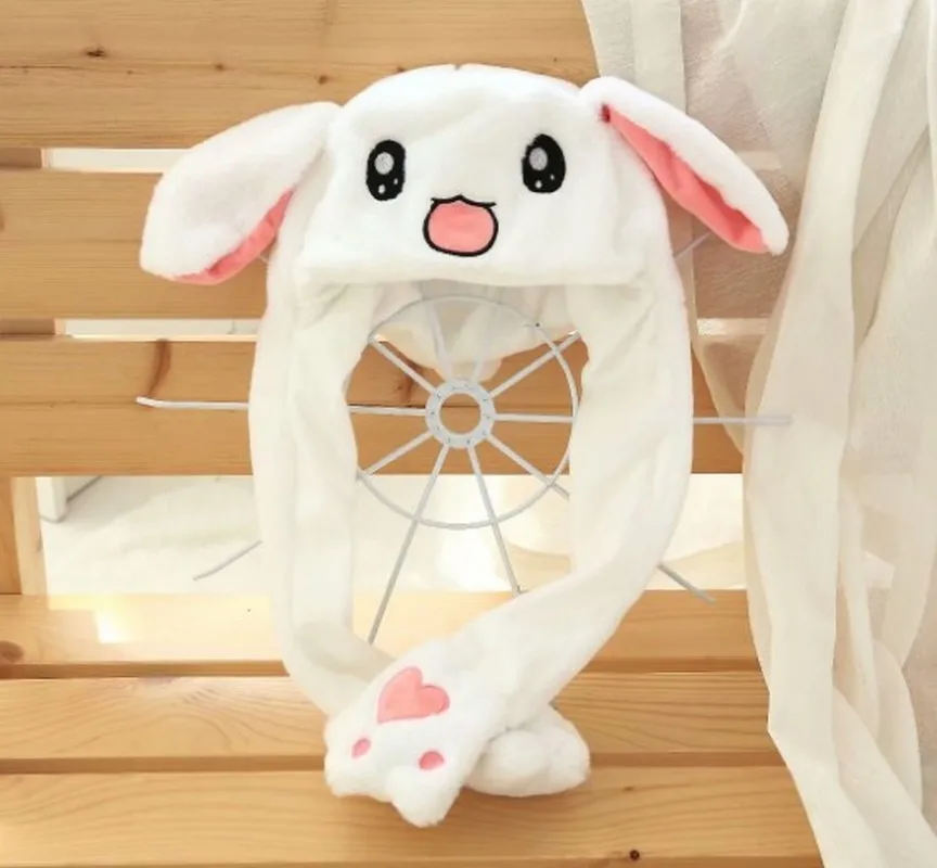 Светодиодный головной убор с заячьими ушками милая Кепка для взрослых и детей