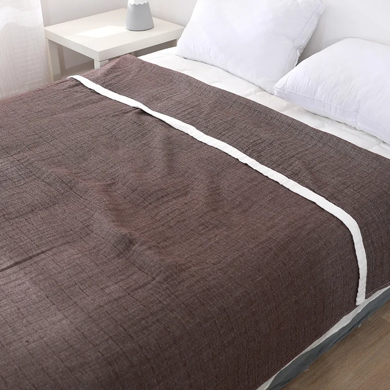 Японское одеяло для отдыха однотонное газовое сна двойное летнее воздушное