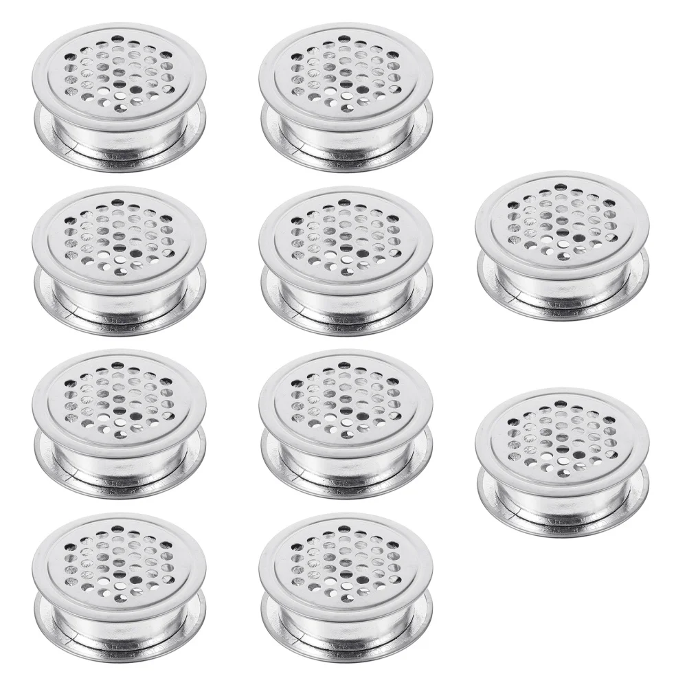 

10pcs Wardrobe Mesh Hole Stainless Steel Louver Air Vent Ventilation Cover Set