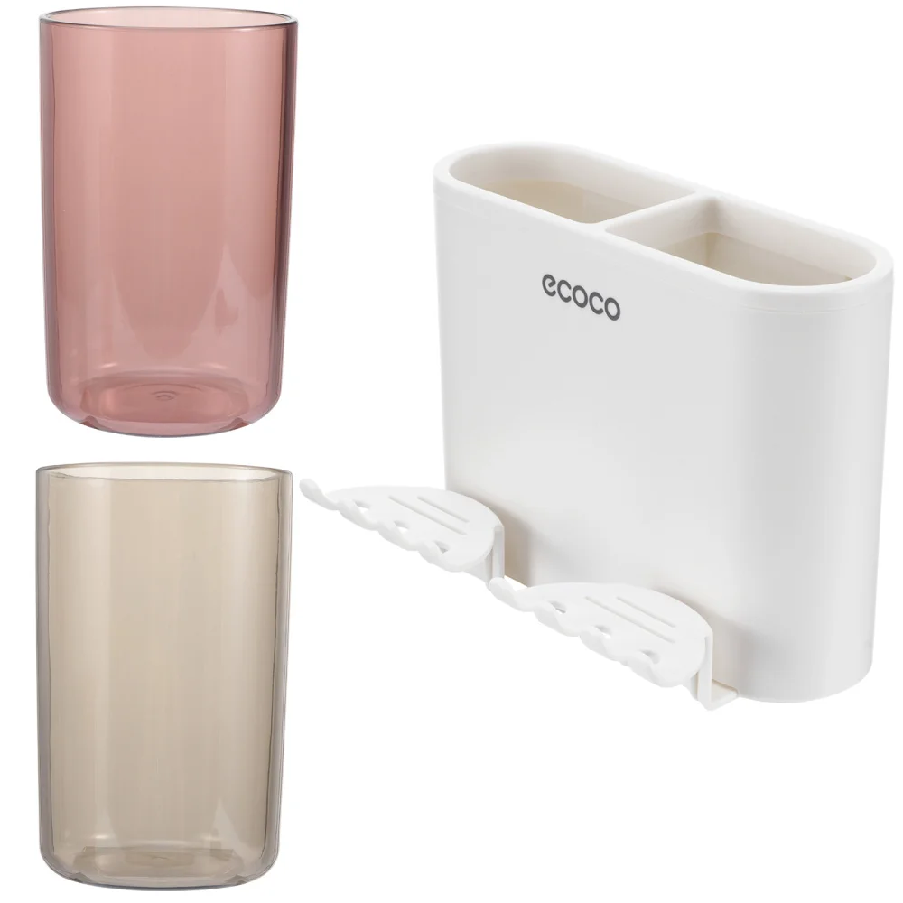 

1 Set Durable Practical Creative Convenient Non-punch Toothbrush Holder Gargle Racks