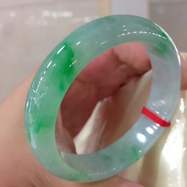 Отправить сертификат натуральный зеленый браслет из Мьянмы нефрита женский