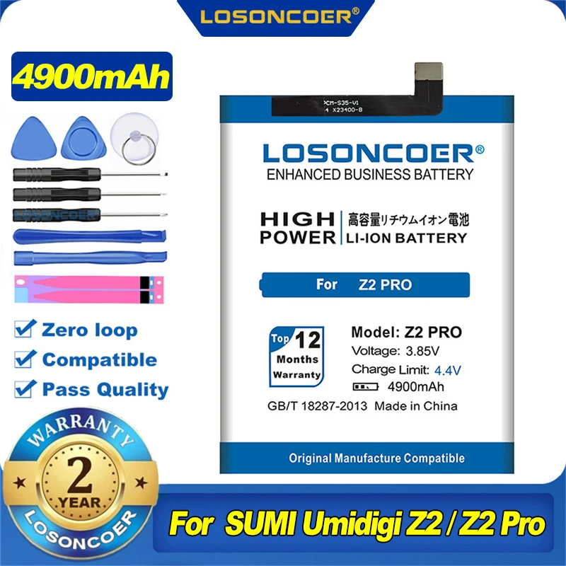 100% Оригинальный LOSONCOER 4900 мАч Z2 Pro Аккумулятор для UMI Umidigi / Pro|Аккумуляторы