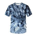 Трехмерная вихревая Мужская футболка с 3D принтом, летняя повседневная забавная футболка с круглым вырезом, Женская Повседневная футболка большого размера в европейском стиле