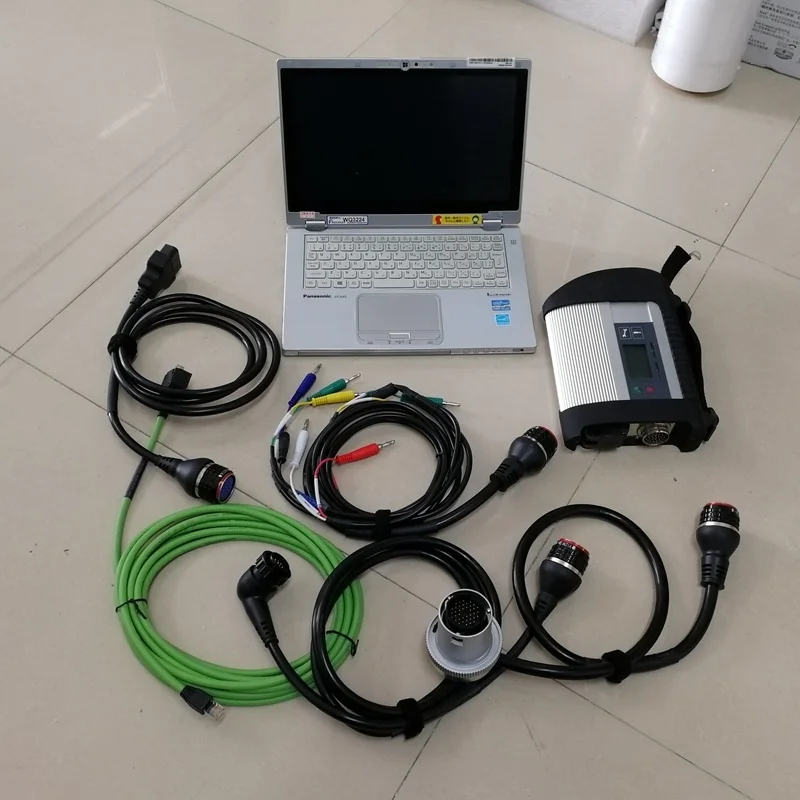 

ＭＢSATR C4 SD C4 Interface and cables for Auto Diagnosis Tool with V9.2021 software in used laptop CF-AX2 I5 CPU Touch Screen