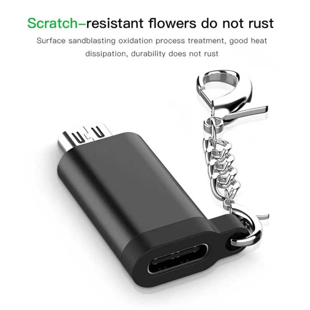

BL Universal High Quality Aluminum Alloy OTG Adapter Type-c To Micro Adapter For Android Phones With Keychain Anti-Lost