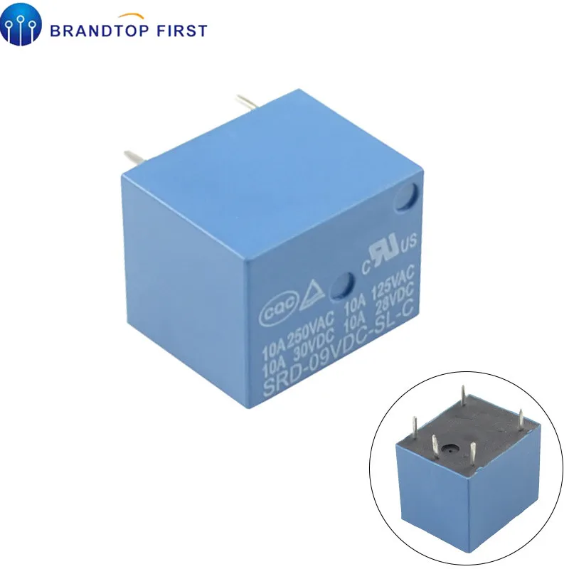 SRD-12VDC-SL-C SRD-24VDC-SL-C SRD-05VDC-SL-C SRD-09VDC-SL-C T73-5V 9V 12V 24V 5-контактный PCB Тип Мощность реле |