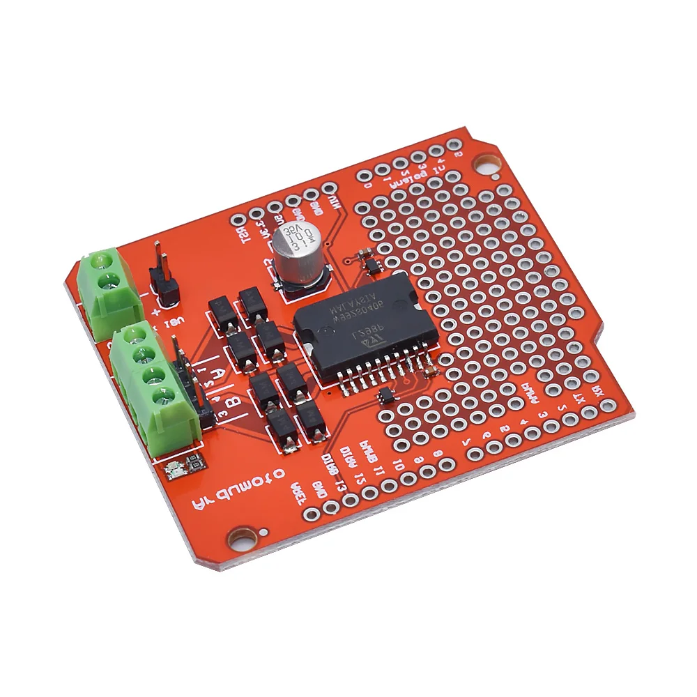 Для arduino L298P AVR/LPC/STM32 UNO/MEGA защита двигателя-драйвер двойного тока-канальный
