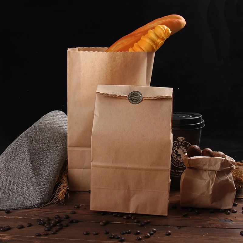 

Пакеты YOMDID из крафтовой бумаги для хлеба, багета, печенья, орехов, закусок, практичные кухонные принадлежности мешки для упаковки еды, конфе...