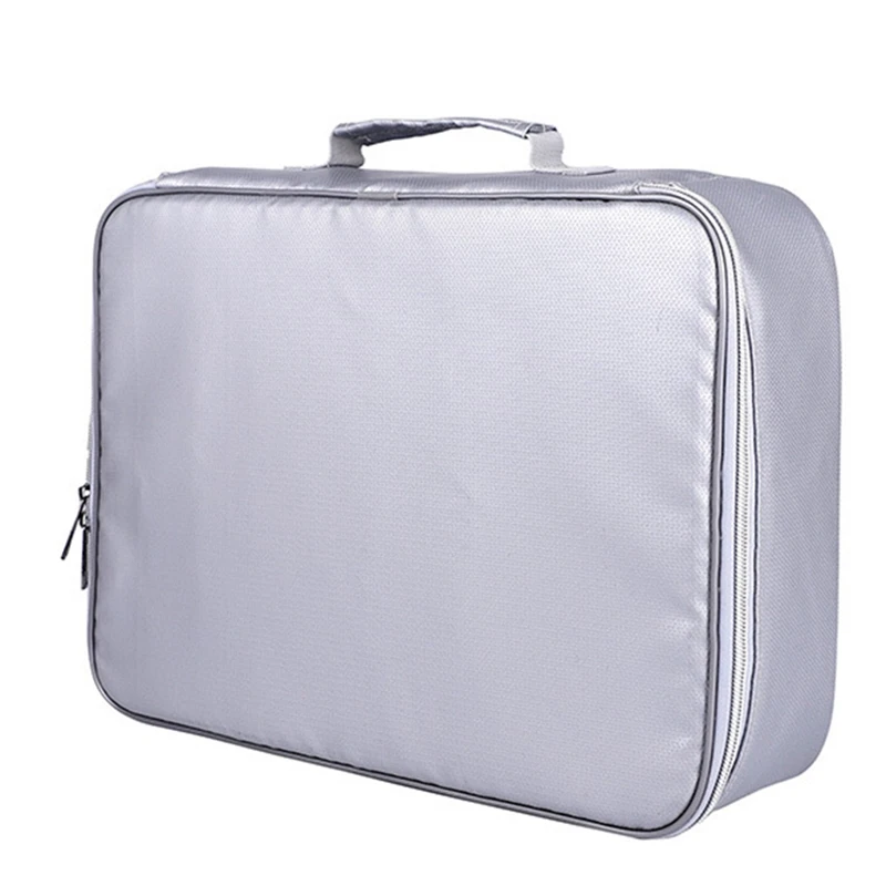 

Fireproof Waterproof Document Bag, 4-Layer Storage Bag Set With Code Lock, For A4 / A5 Files Passport