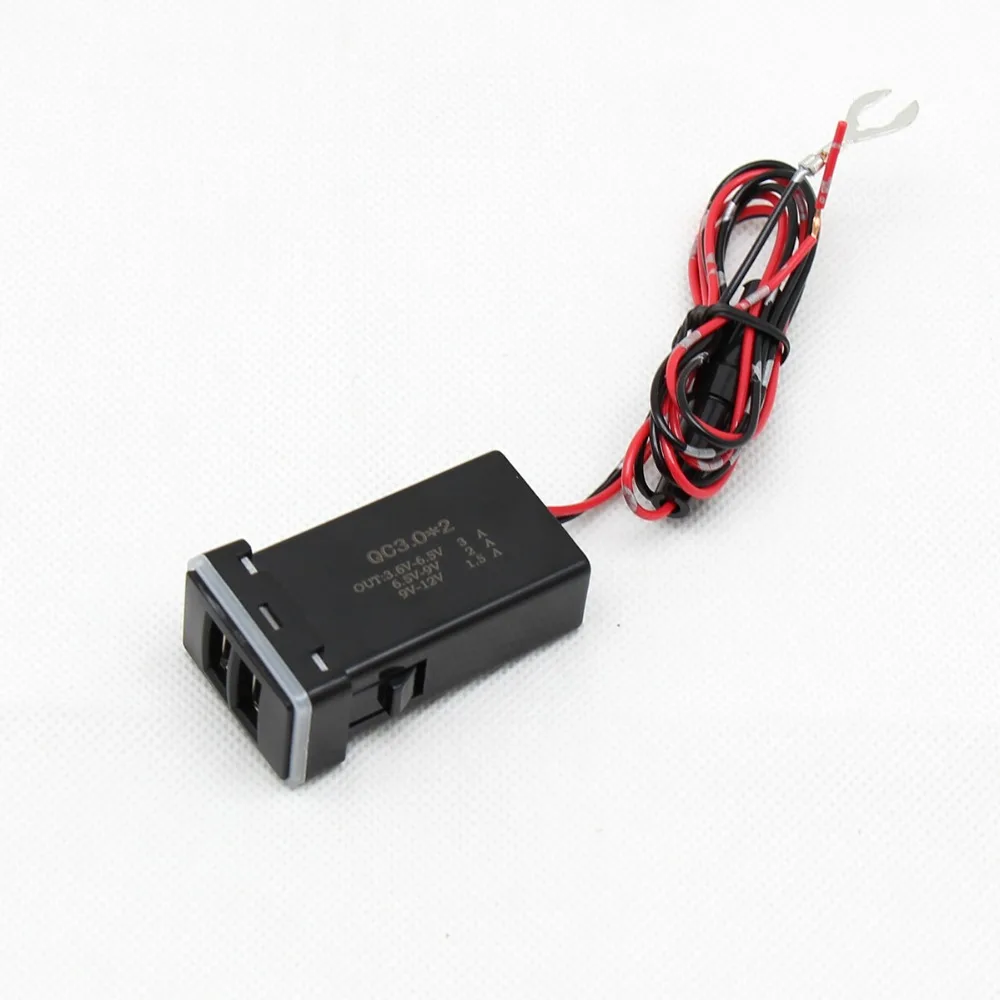 QC3.0 Quickcharge автомобильное зарядное устройство двойной USB телефон PDA адаптер DVR для Mitsubishi Outlander