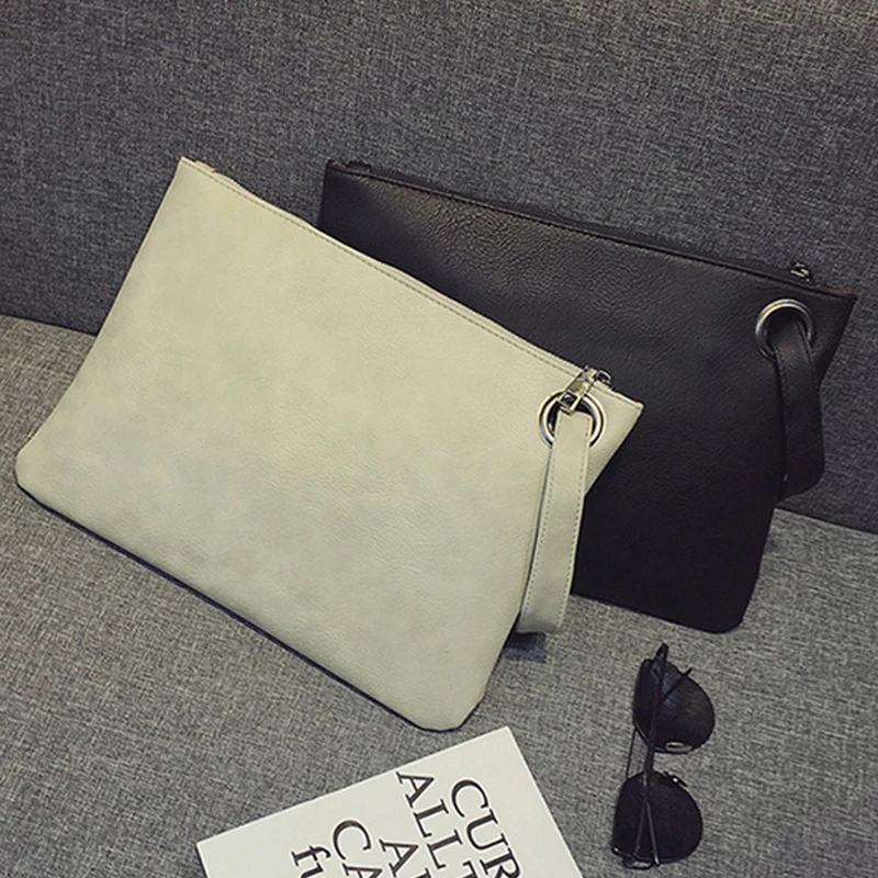 

Fashion women's clutch bag simple retro ladies handbag women envelope bags evening bag large capacity pink Hand bags purse solid