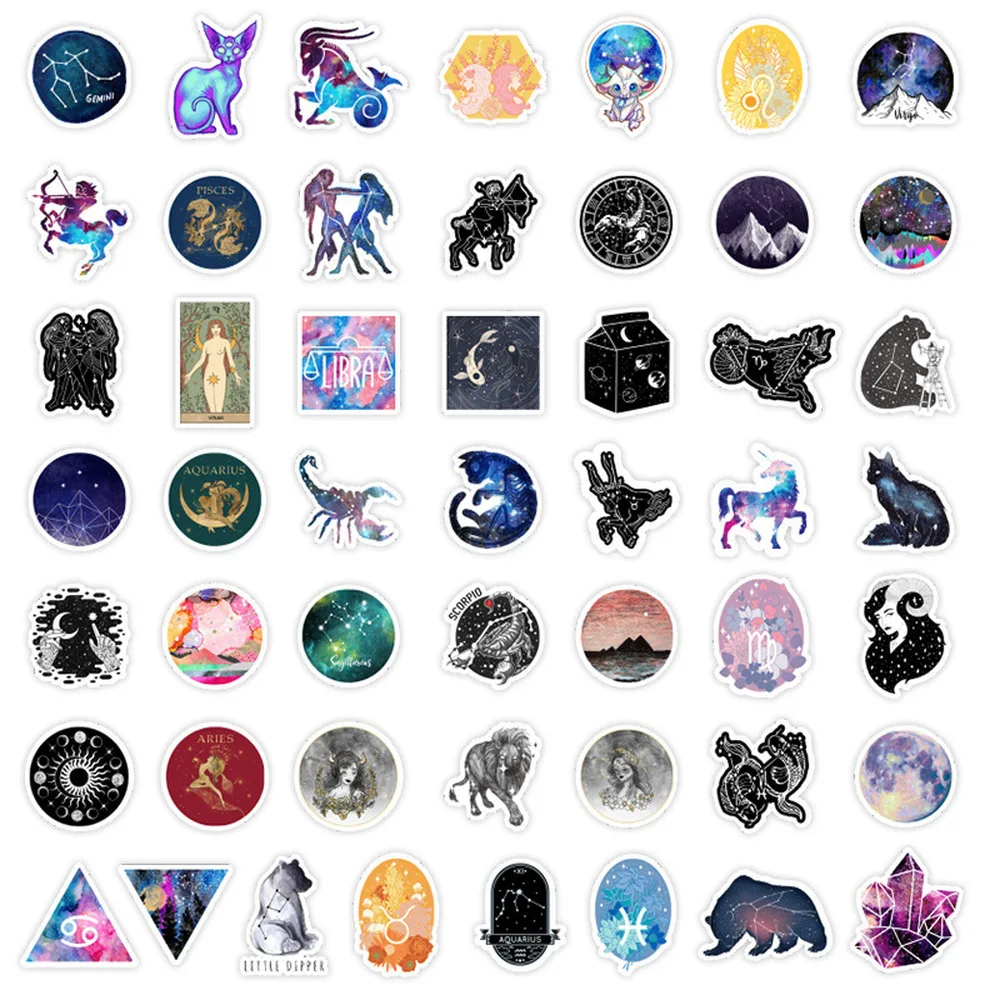

50/100 шт. 12 звезд звездное небо граффити наклейка для скейтборда багажа ноутбука гитары холодильника автомобиля каракули наклейка