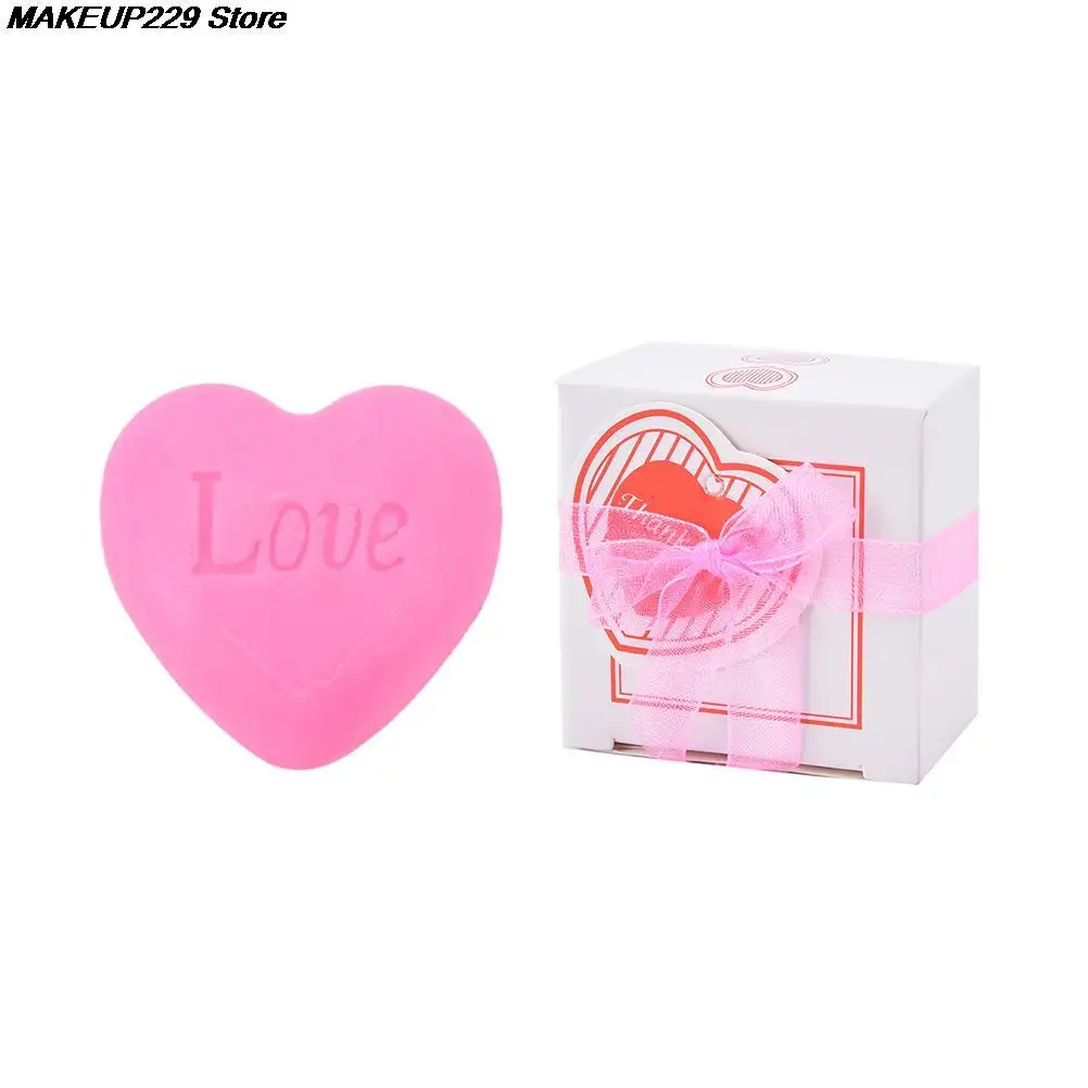 Мыло для ванны ручной работы в форме сердца подарок на свадьбу или вечеринку 1 шт.