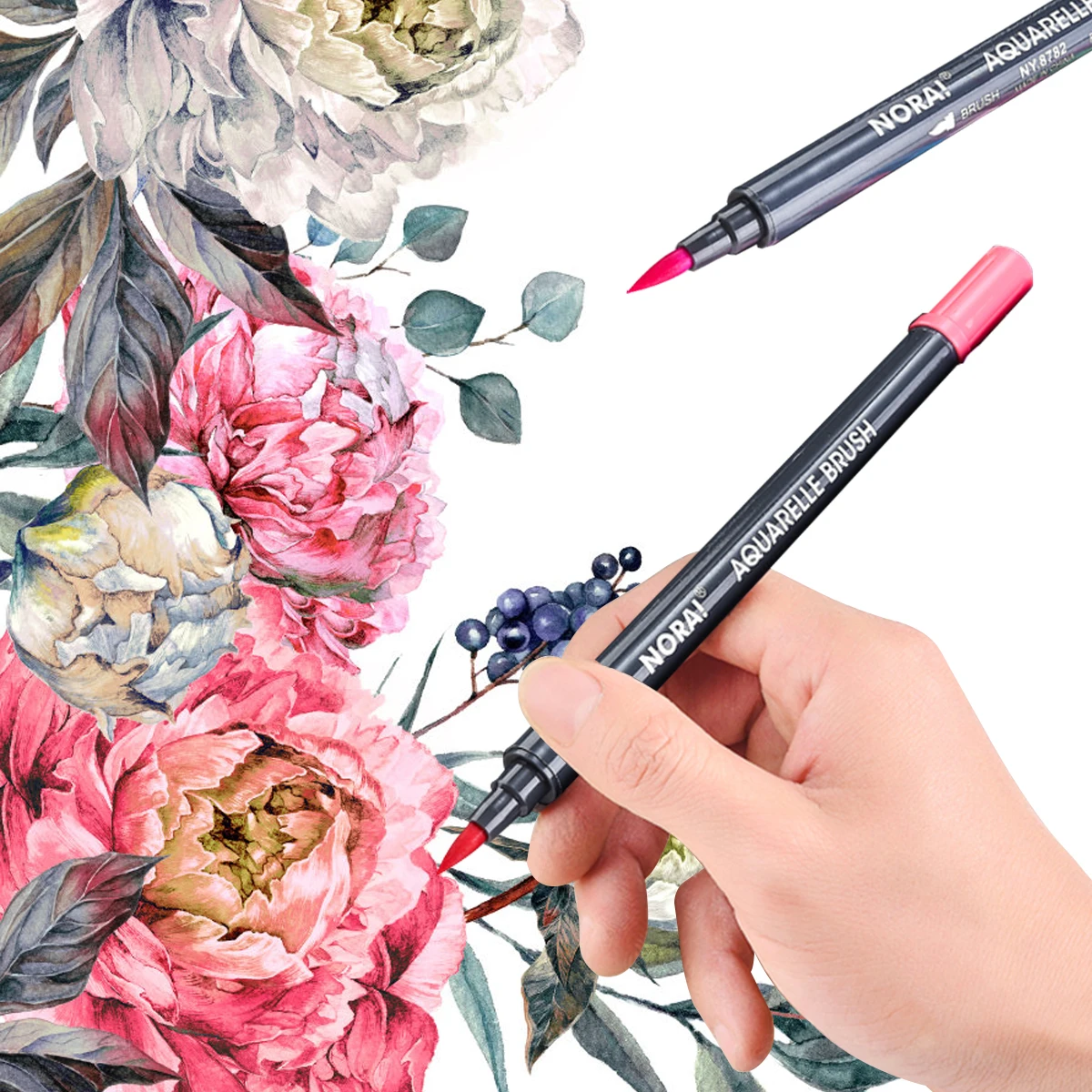 Набор художественных маркеров с двойными наконечниками водорастворимые круглые