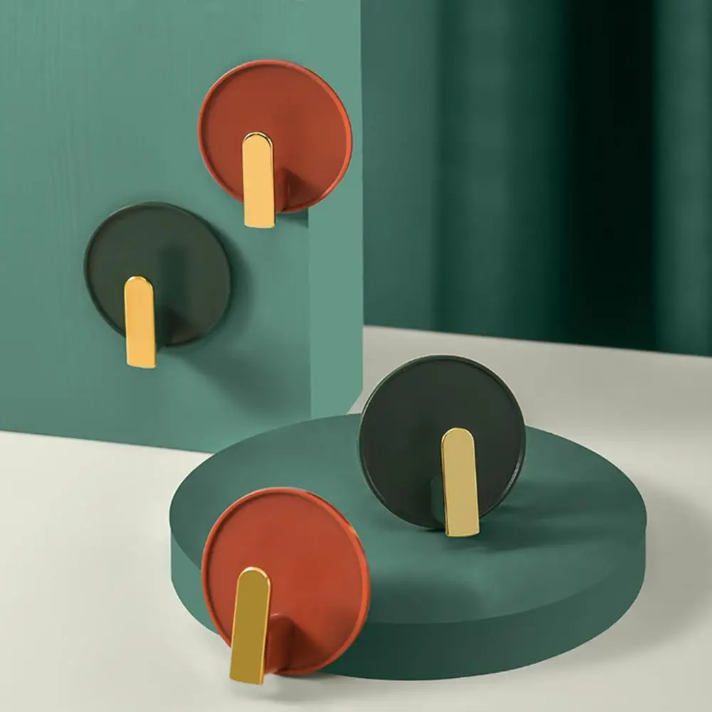 

Waterproof 4Pcs Durable Daily Storage Items Wall Hooks ABS Door Hanger Self Adhesive for Bedroom