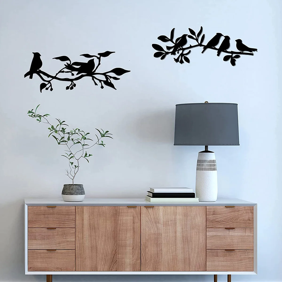 2 шт. металлические наклейки на стену | Дом и сад