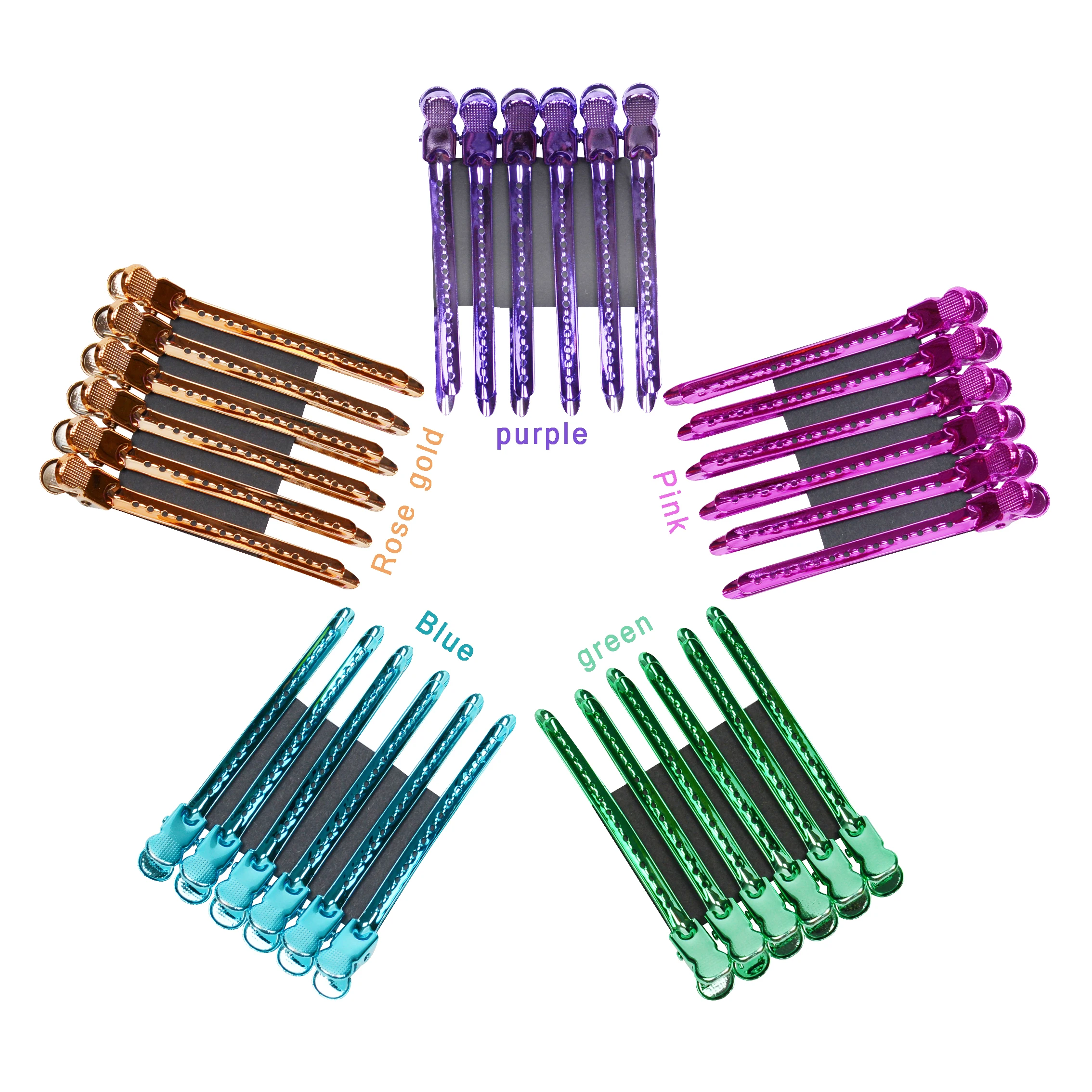 12 шт. фиолетовые заколки для волос зажим укладки стальной плоский металлический