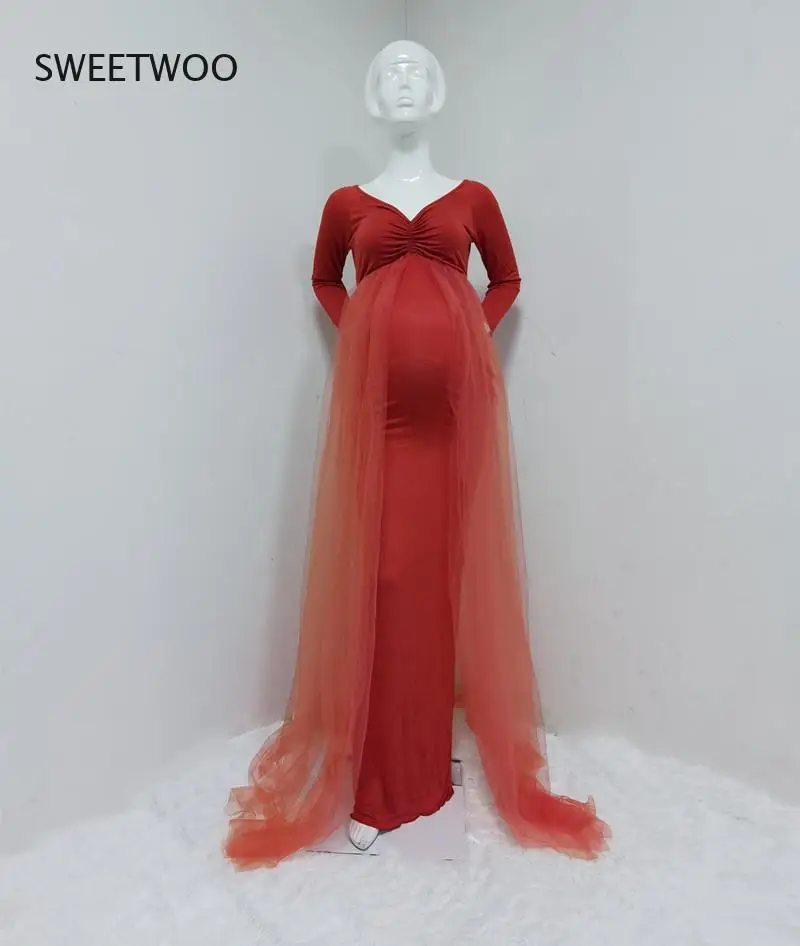 Длинный реквизит для фотосъемки беременных платье платья Кружевное макси |