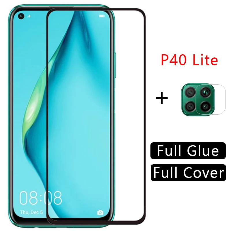 Чехол для huawei p40 lite защитная пленка из закаленного стекла экрана p 40 light p40lite