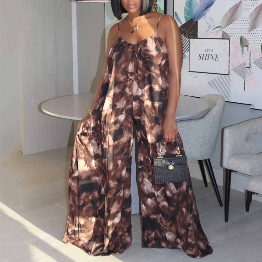 

Jumpsuit 2021 New Style Spring And Summer New European And American Printing Sexy Women In Stock Suit Summer