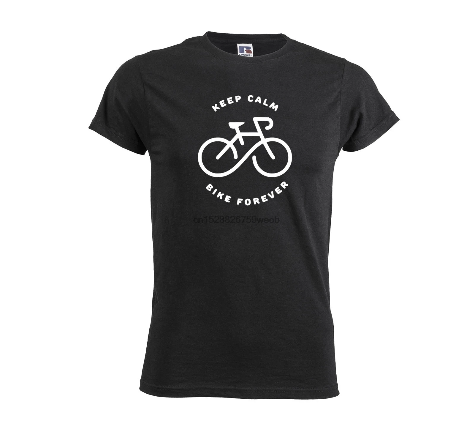 Футболка мужская с надписью Keep Calm Bikeed Forever мягкая велосипедная футболка для