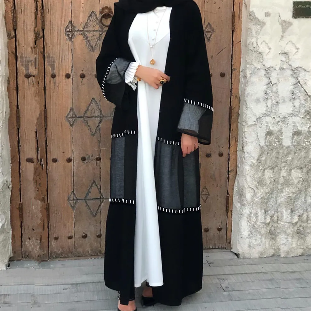 Женский кардиган Abaya Черное женское платье 2020 европейский и американский стиль
