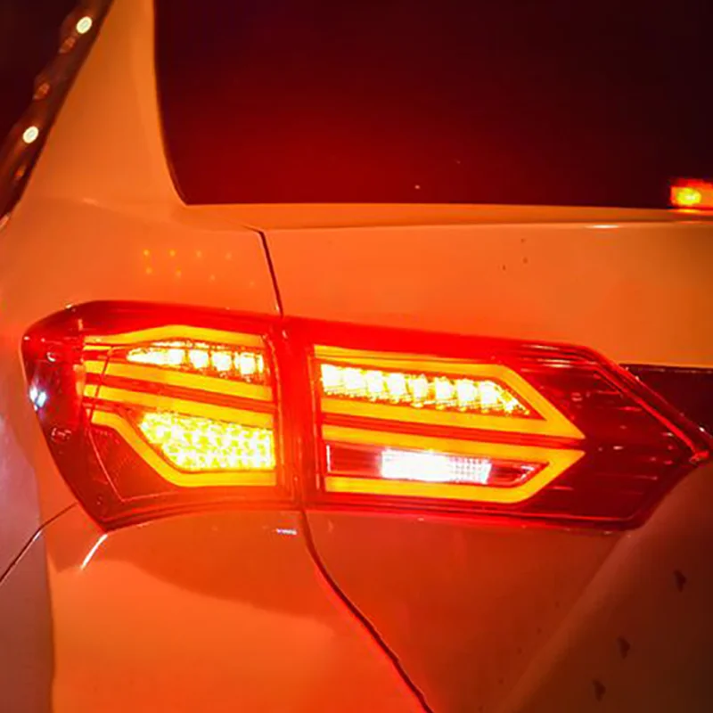 

Задний фонарь в сборе для Toyota Corolla 2014-UP, светодиодные ходовые огни, светодиодный стоп светильник, сигнал поворота, фасветильник дальнего све...