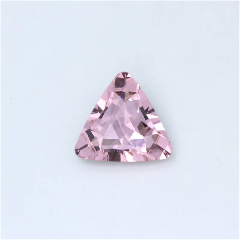 Light pink 8mm 10 шт. треугольные хрустальные 3D Подвески для ногтей Белые AB Стразы с серебряным острым дном голографическое искусство ногтей украшение маникюр - Цвет: Light pink 8mm