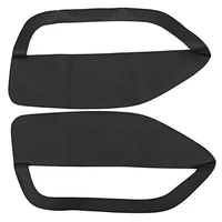 2pcs door panel insert cards cover black synthetic leather black fit for ford for mustang 05 09 front door plate parts