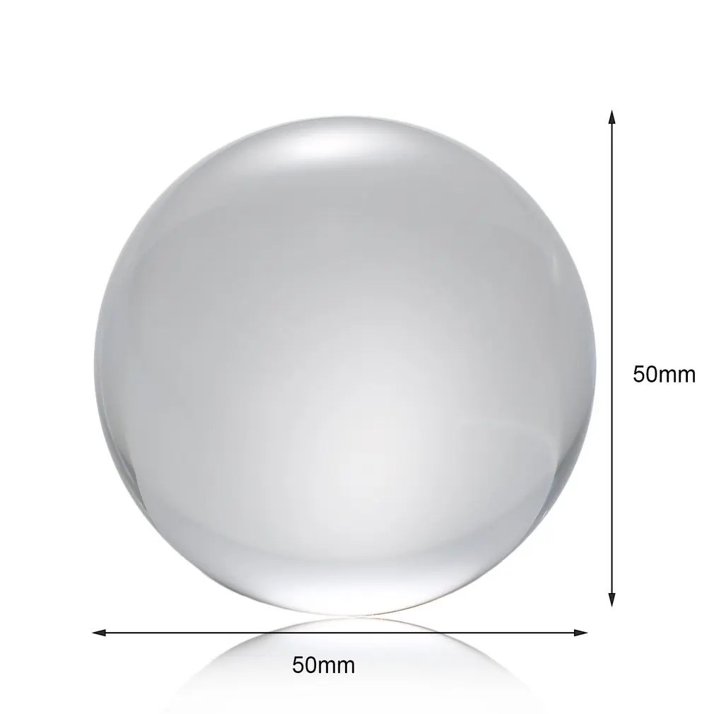 

50mm/80mm/100mm Household Crystal Ball Quartz Glass Transparent Ball Spheres Feng Shui Glass Ball Miniatures Ornaments Gift