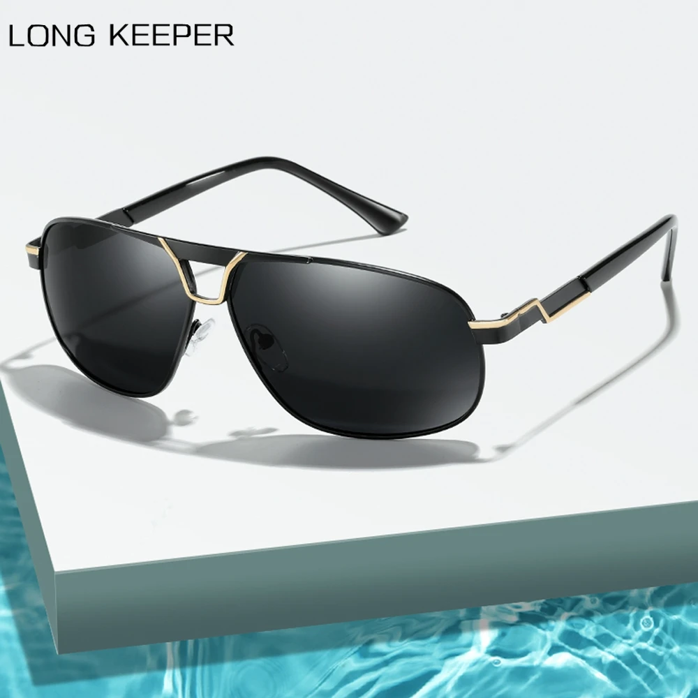 

Солнцезащитные очки-авиаторы Мужские поляризационные, классические винтажные зеркальные линзы в металлической оправе, для вождения, UV400