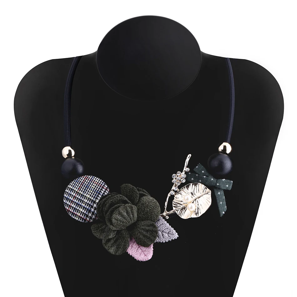 Модные подвески и ожерелья Match-Right в виде цветов массивное ожерелье с бантом для